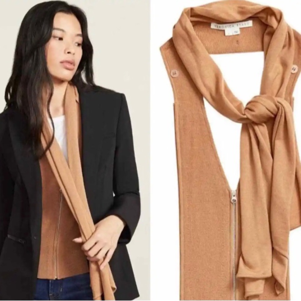 Veronica Beard Syra Scarf Dickie Honey NWT